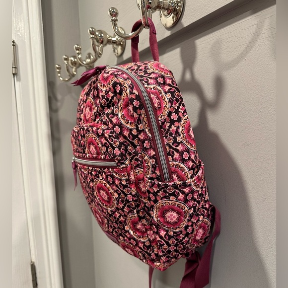 Vera Bradley Raspberry Medallion Small Backpack in Performance Twill - Picture 5 of 8